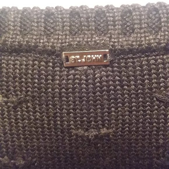 St.John Sport Women's XL Black Sweater Wool Blend Long Sleeve - Picture 2 of 8